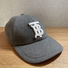 Authentic Burberry Baseball Cap L Gray Men Hat Accessory Original Collection