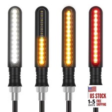 4PCS Motorcycle Indicators Flowing Turn Signal Lights Motorbike Turning