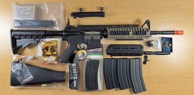 G&G Armament GR-16 Carbine Pneumatic Blow Back System AEG Airsoft + Extras