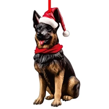 SICOHOME German Shepherd Christmas Ornament - German Shepherd Ornament for Chris