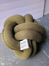Design House Stockholm Knot Cushion Pillow Green Approximately 12in