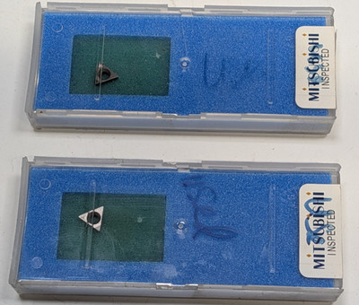 Lot of 2 USED MITSUBISHI NP-TPMB080204G NP-TPMB1.51.51G Grade MB825 INSERTS
