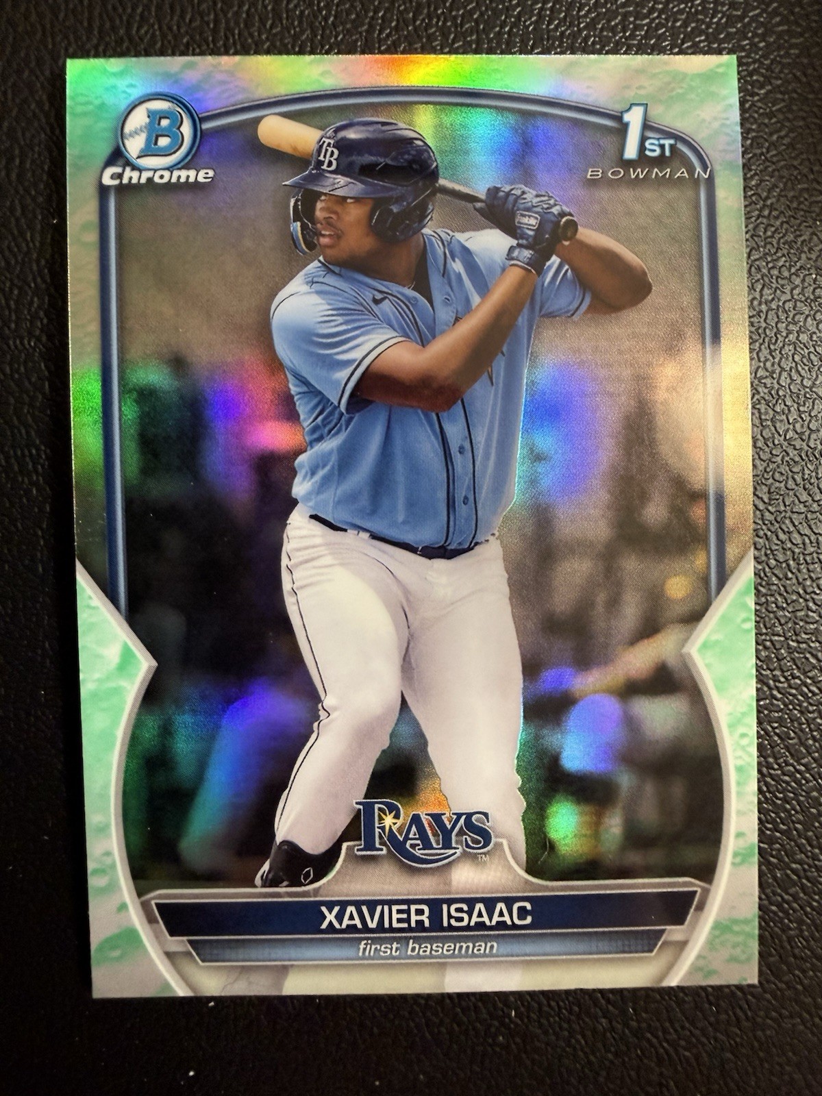 2023 Bowman XAVIER ISAAC 1st Chrome Lunar Glow Refractor #BCP-145 Rays