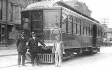 Street View Trolley Streetcar Conductors Hazleton Pennsylvania PA - Reprint