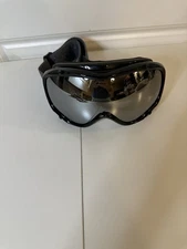 NWOT Zionor Snowboard Goggles Adult Lagopus Black Frame Silver Mirror Lenses