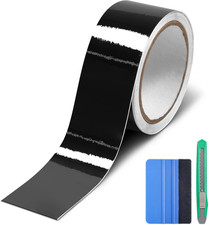 Gloss Black Vinyl Wrap For Chrome Delete 2 Inch X 30ft Automotive Grade Self-ad