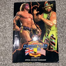 Wf World Wrestling Federation Summer Slam Official Souvenir Programme Wembley 90
