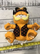 Vintage 1978-81 Dakin and Fun Farm Garfield 8" Plush Toy Cat window cling suctio