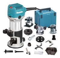 Makita MultifunktionsfräSe 710 W, RT0702CX2J, 6/8 Mm Im Makpac 4 + ZubehöR