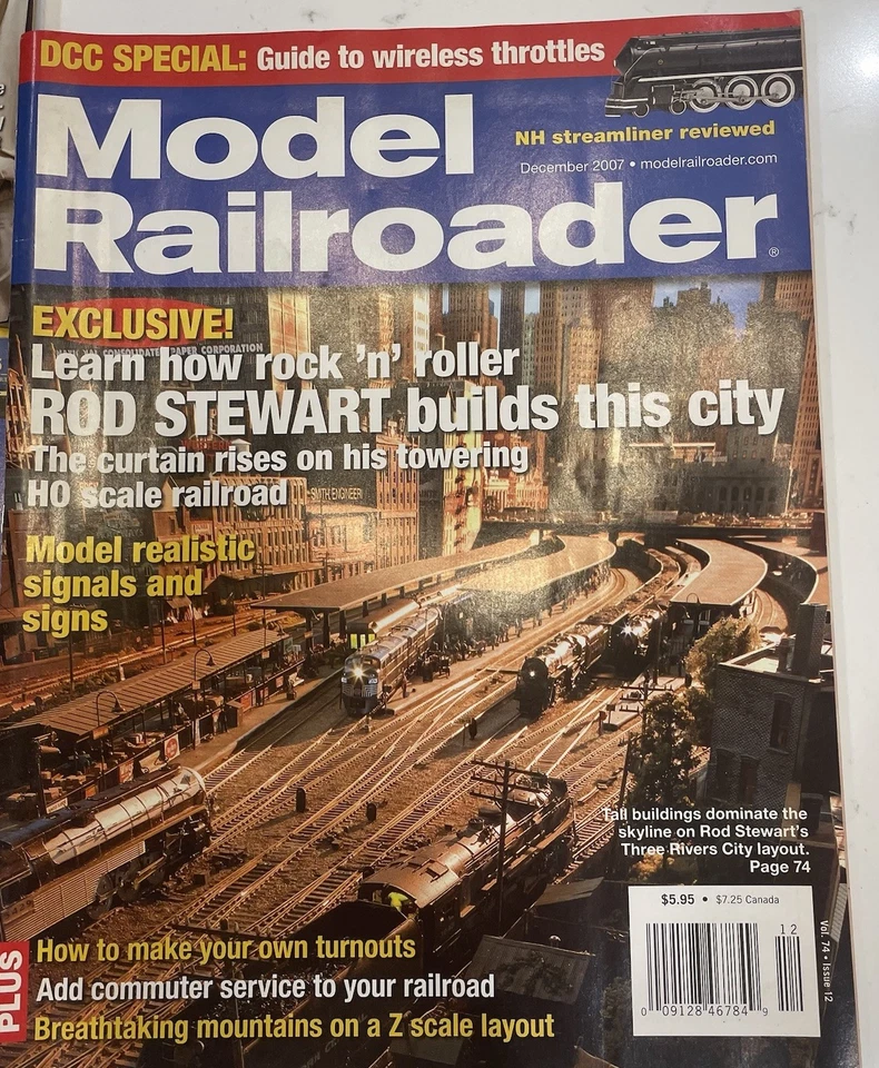 Model Railroader Rod Stewart's Three Rivers City (vol. 74, #12, 12/07) + 6 mos - Image 4 of 4