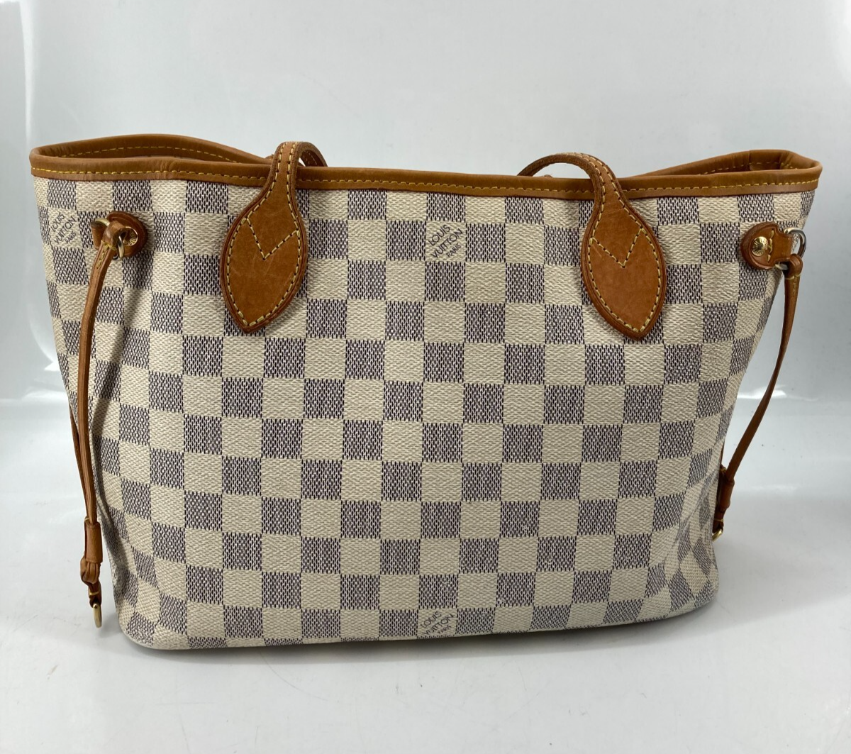 Louis Vuitton Damier Azur Neverfull PM Tote Bag Authentic