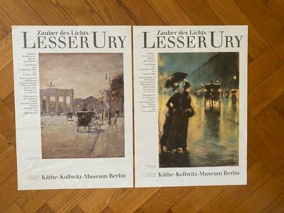 2x Ausstellungsplakat Lesser Ury   Käthe Kollwitz Museum Berlin 1995/96