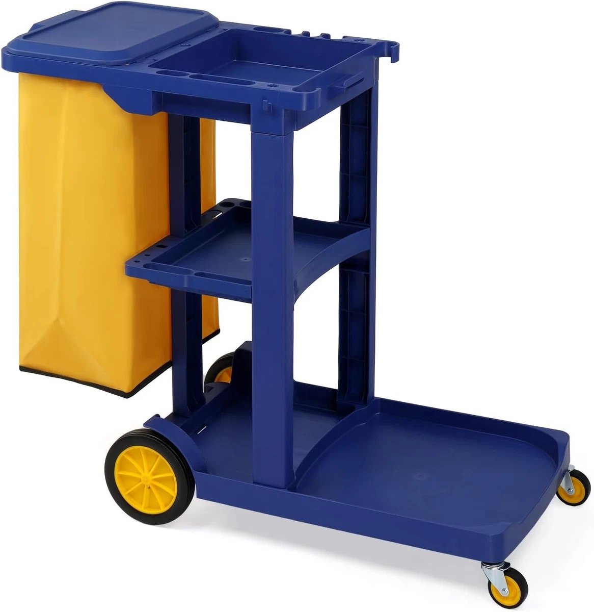 Carro De Limpieza Industrial Multifuncional - Con Bolsas De Tela Oxford, Ruedas Silenciosas, Ideal Para Hoteles Y Comercios