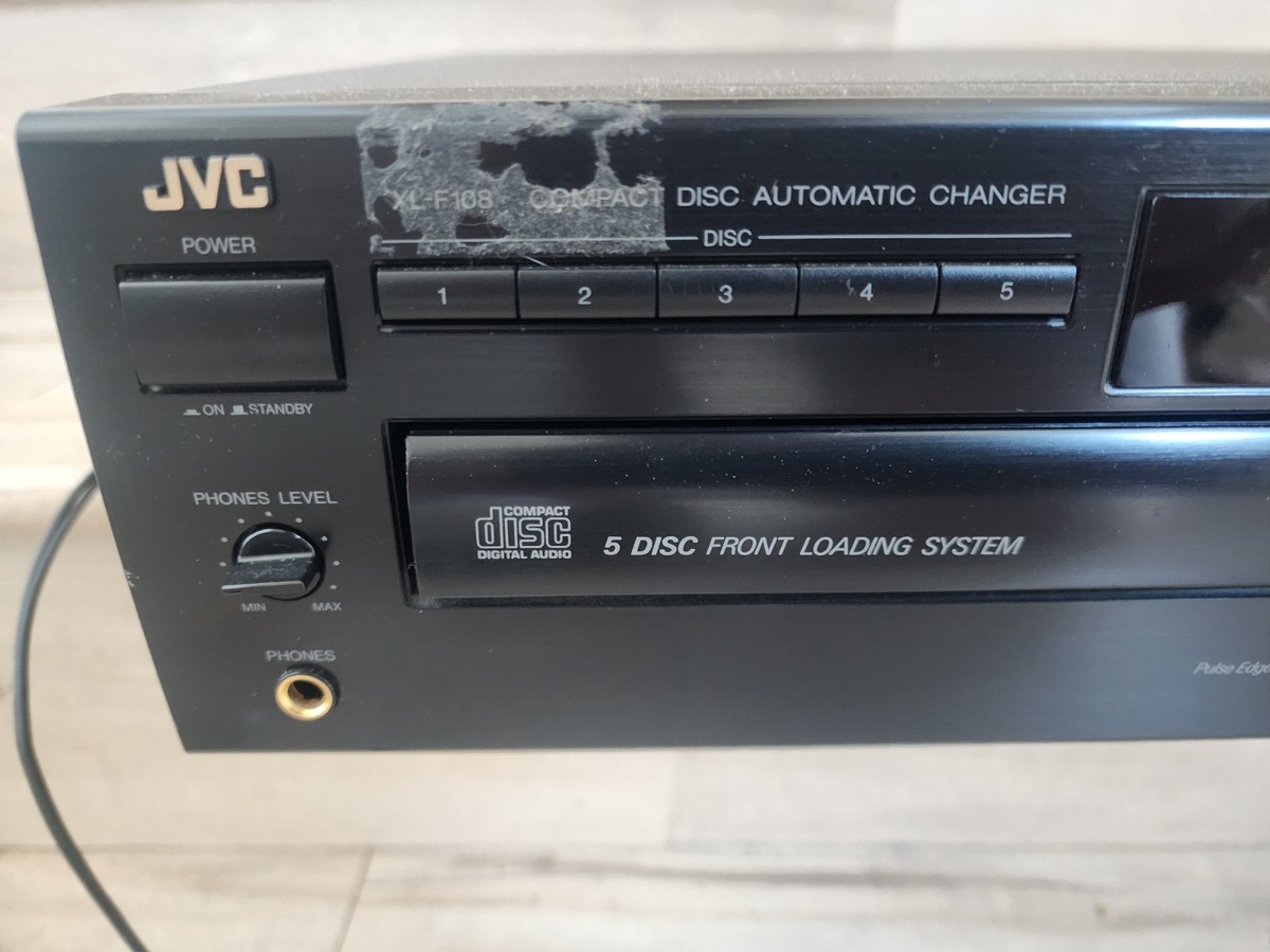 JVC XL-F108BK CD Changer 5 Compact Disc Player No Remote Tested