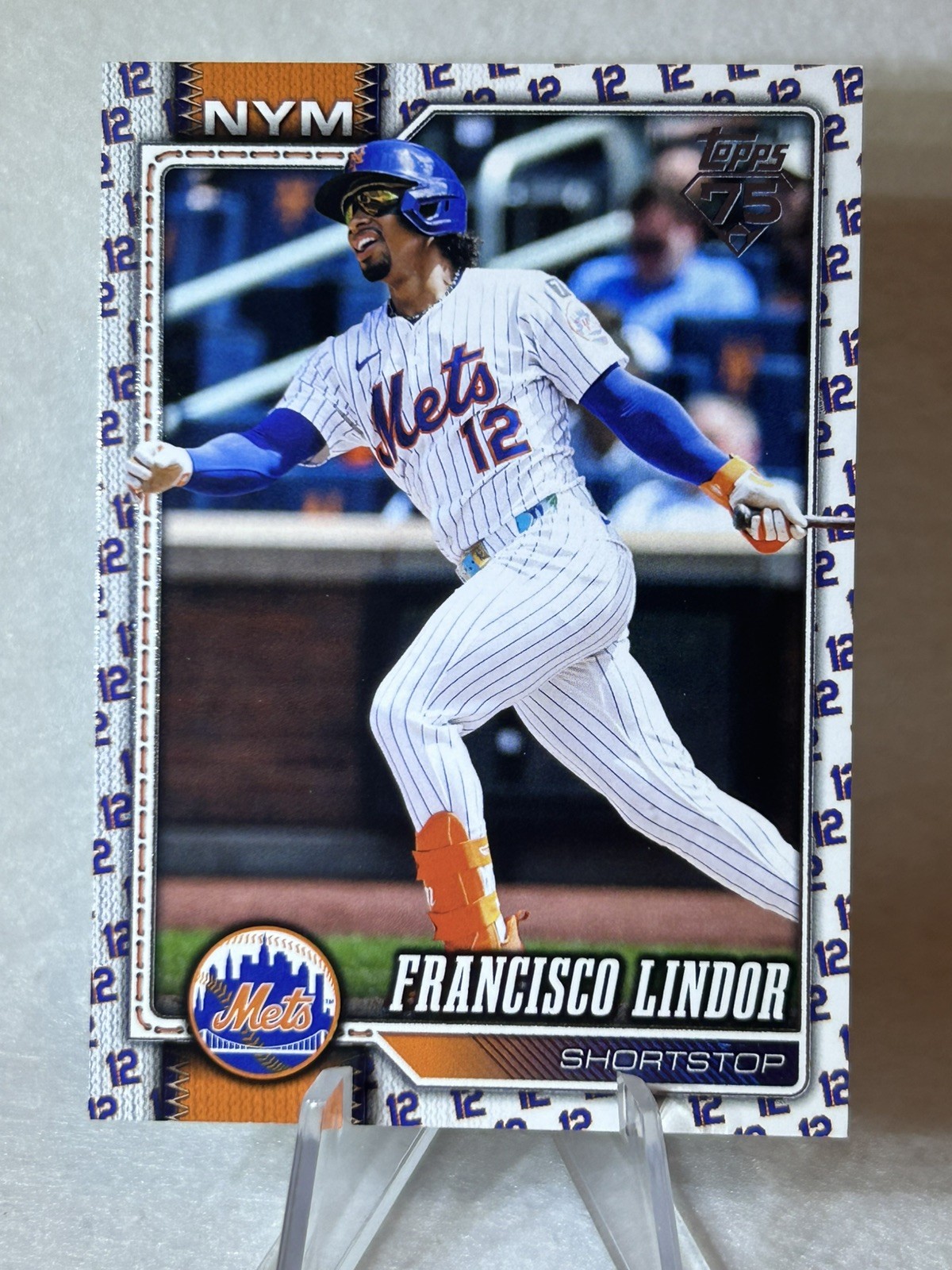 Francisco Lindor Super Rare Topps 2026 Series 1 SSP Player Number Variation #123