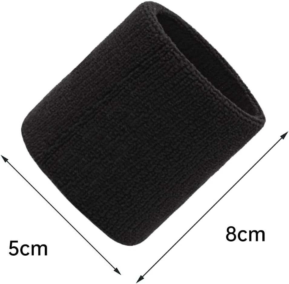 6 Stück Schweißband Handgelenk,Fitness Schweissband,Absorbierende Baumwoll Schwe - Bild 2 von 4