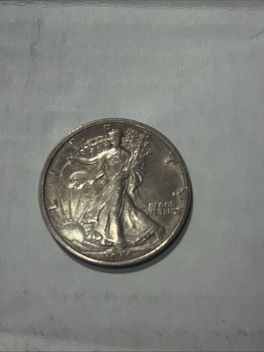 1916 Key-Date Silver Walking Liberty Half Dollar. Very Nice Condition VF/XF