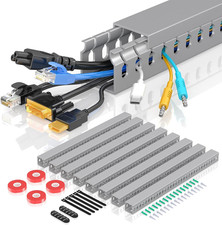 Open Slot Wire Duct Kit, 125.6" 8 X 15.7 Server Rack Cable Management, Cable Ma