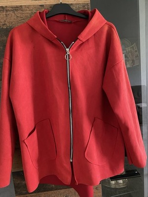 Jacke,leicht ,Sommerlich,bequem Mit Zwei Taschen,lengtse Ruckseide,Kapuze Gr.42