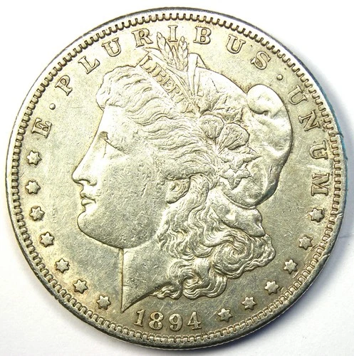 1894-S Morgan Silver Dollar $1 Coin - AU Details - Rare Date!