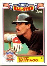 Benny Santiago All-Star Game Commemorative Set 9 of 22 Topps 1990 Baseball Card