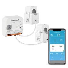 Smart Home Energy Monitor with 2 x 120A CTs, Real-Time Electricity Usage Moni...