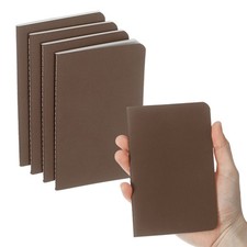 6 Pack A6 Notebook, A6 Journal Mini Notebook Pocket Kraft,Brown
