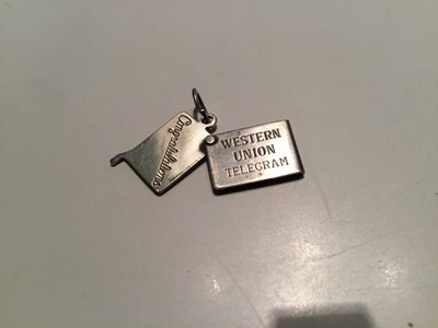 Vintage Sterling   Congratulations   Western Union Telegram Charm