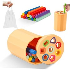 Shape  Color Sorting Montessori Toys for Toddlers 1-3, Soft Silicone Sensory