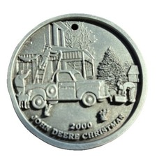 John Deere 2000 Spec Cast Limited Edition Pewter Christmas Ornament VGC