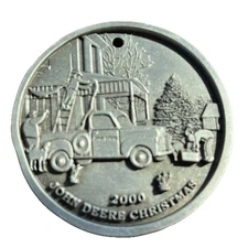 John Deere 2000 Spec Cast Limited Edition Pewter Christmas Ornament VGC