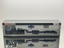 WSI 9477 MAN TGX XXL 8x4 VAN SANTEN LOWLOADER NOOTEBOOM -BLUE 1:50- GOOD IN BOX