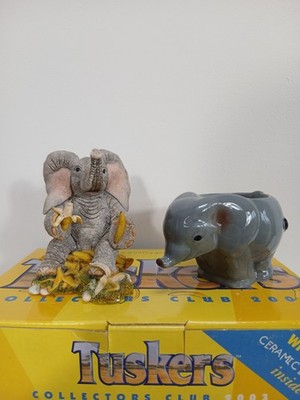 Tuskers Elefant Thanks a Bunch mit Box und Eierbecher Ornament Figur