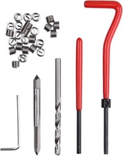 30PCS M5 Thread Repair Kit M5 x 0.8mm Helicoil Insertion Tool Thread Restorin