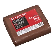 Everbilt 10 ft. x 12 ft. Brown and Silver Heavy Duty Tarp