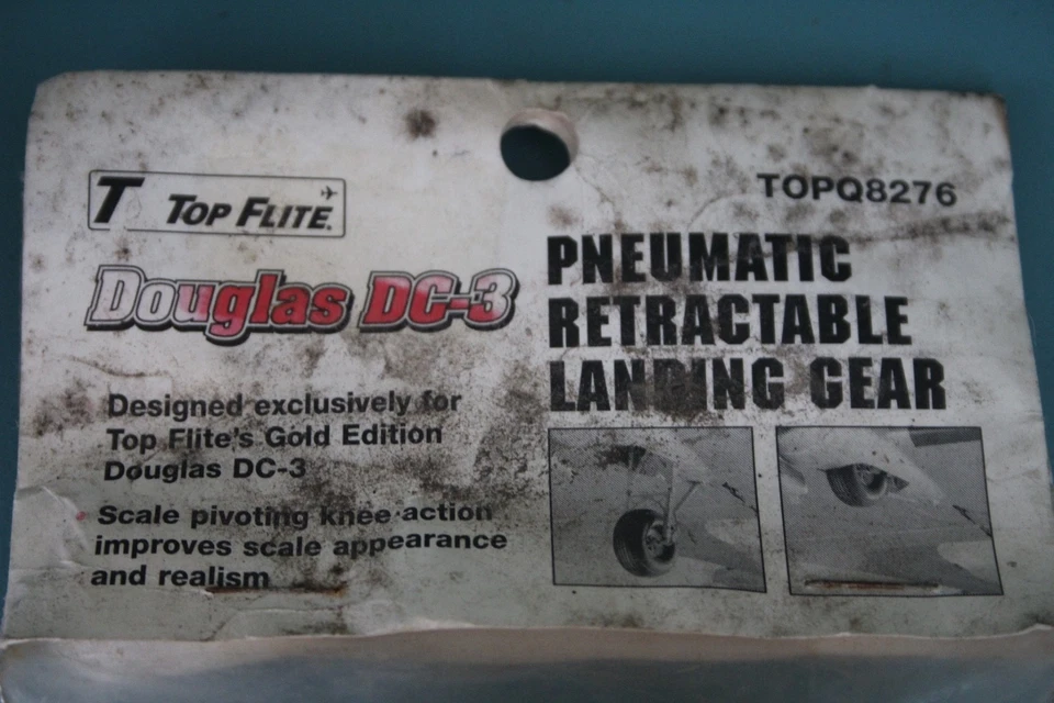 TOP FLITE TOPQ8276 DC-3 GOLD RETRACTS PAIR LANDING GEAR TOP Q8276 8276 *RUST* - Image 2 of 4