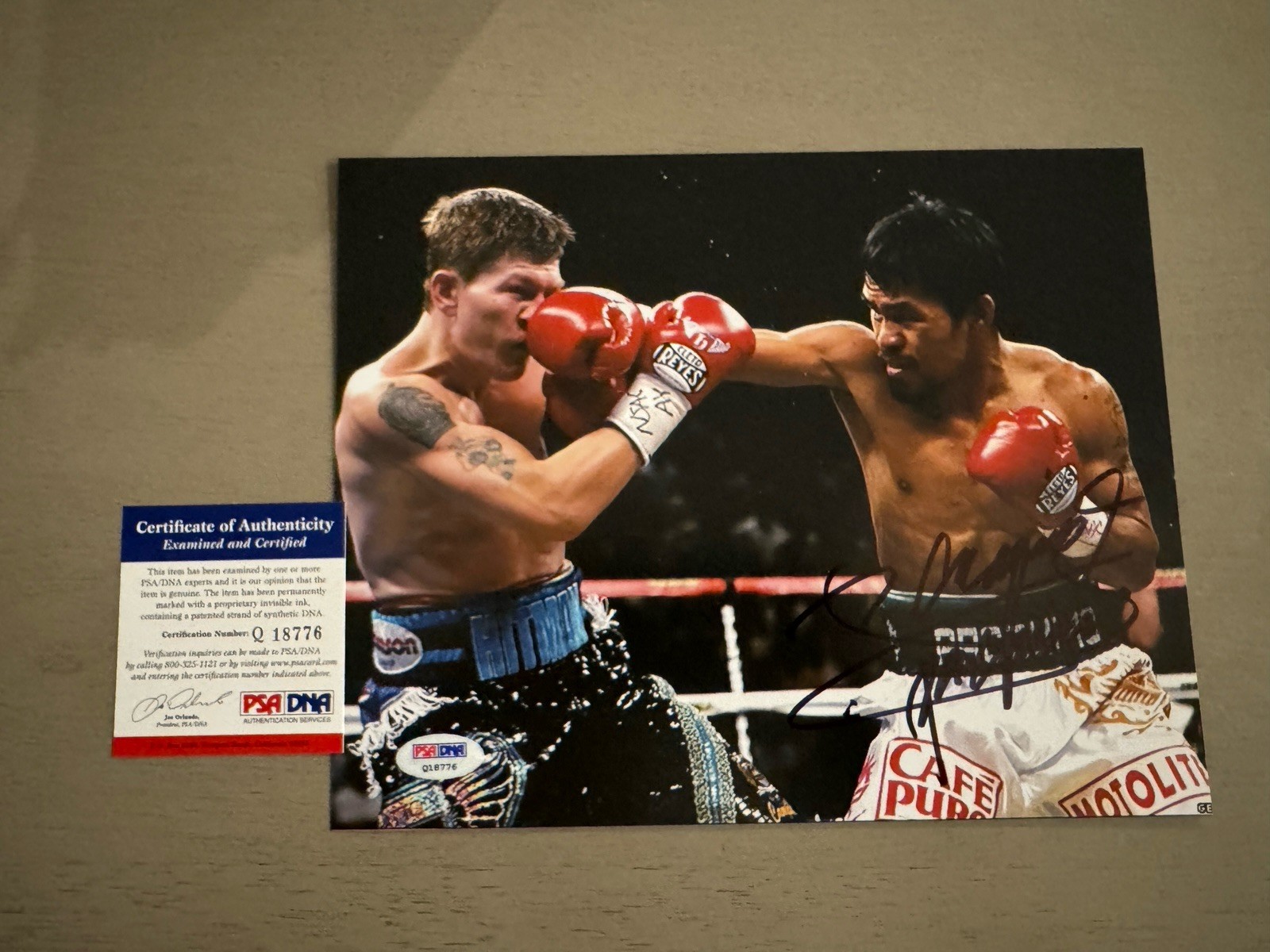 Manny Pacquiao Signed 8x10 Photo Autograph PSA Authenticated Ricky Hatton Fight view 2