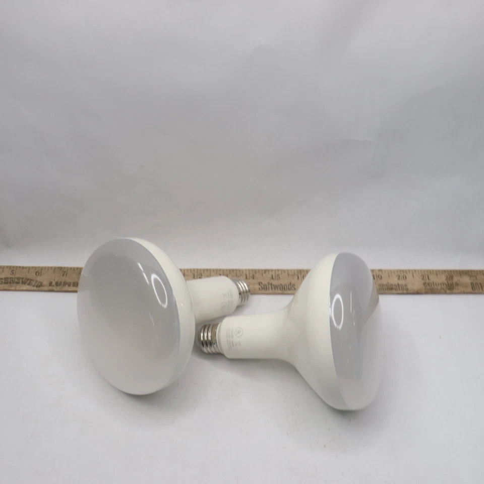 (2-Pk) EcoSmart Dimmable Energy Star LED Light Bulb Soft White BR40 90W Eqv - Image 3 of 4