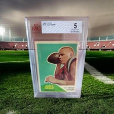 1960 Fleer Jack Kemp #124 Rookie Football Card LA Chargers Graded Excellent . rookie card picture