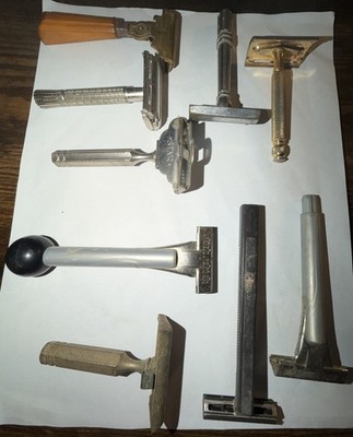 Lot Of 9 Antique Razors