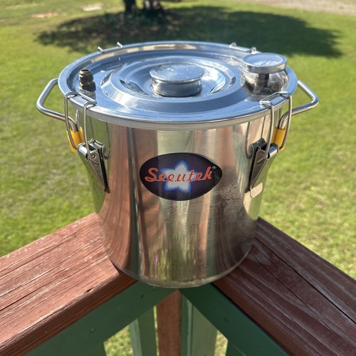 Seeutek Stainless Steel Alcohol Distiller Broiler Pot Still 2 Gal 8L Copper READ
