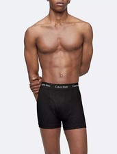 Image of Calvin Klein Men's Cotton Stretch Classic Trunks 3 Pack Black Small
