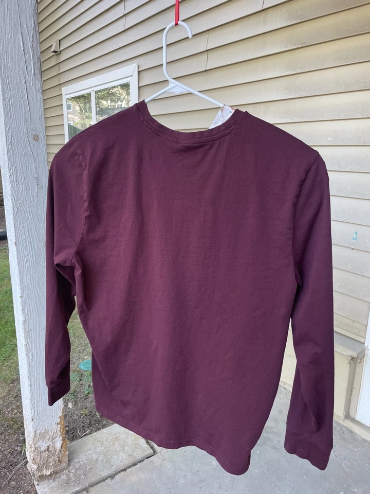 U.S. Polo Assn. Camisa Borgoña Manga Larga con Rayas Gris Informal Pullover XXL Foto 2 de 4