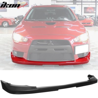Fits 08-15 Mitsubishi Lancer EVO X OE Style Front Bumper Lip Spoiler Splitter PU