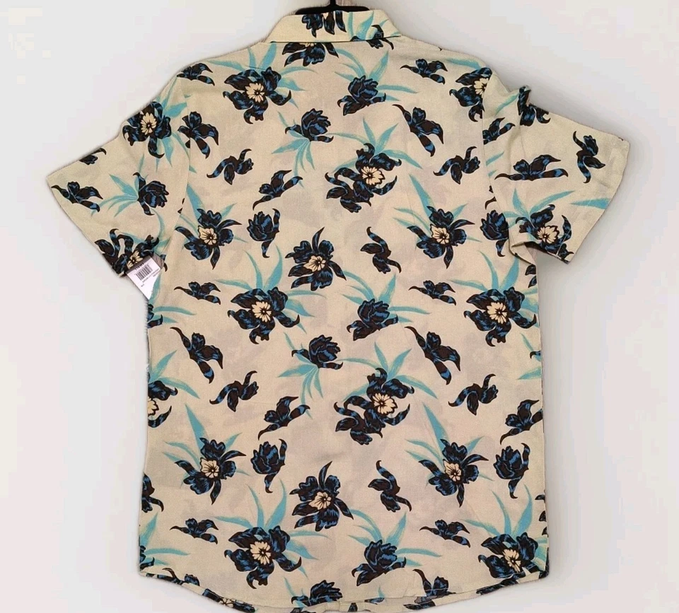 Volcom Shirt Men's Small Button-Front High Ball Woven Multicolor Tropical Top  - Image 4 of 4