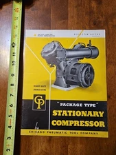 CHICAGO PNEUMATIC TOOL COMPANY CATALOG STATIONARY COMPRESSOR #766