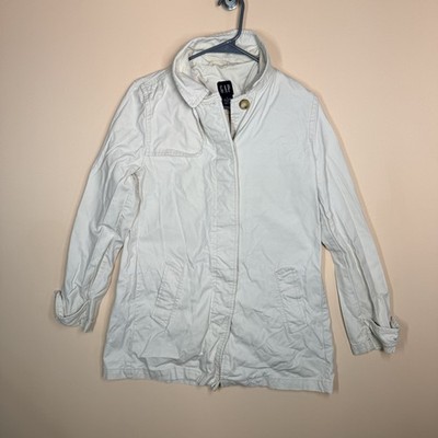 Vintage Gap Canvas Button Down Jacket Light Beige Women's Size Medium M VTG