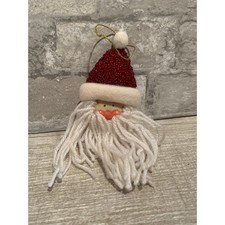 Santa Clause Face Fabric Christmas Ornament Holiday Decor