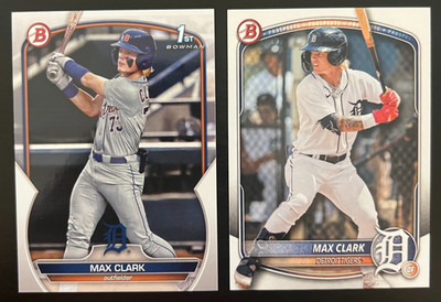 2023 Bowman Draft Max Clark BD76 ROOKIE CARD RC BD48 Detroit Tigers MLB DEBUT