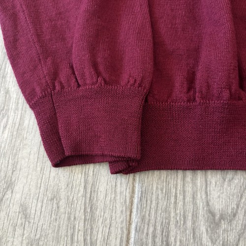 Brooks Brothers Polo Sweater Fine Italian Merino Wool Long Sleeve Mens Large - Picture 4 of 9